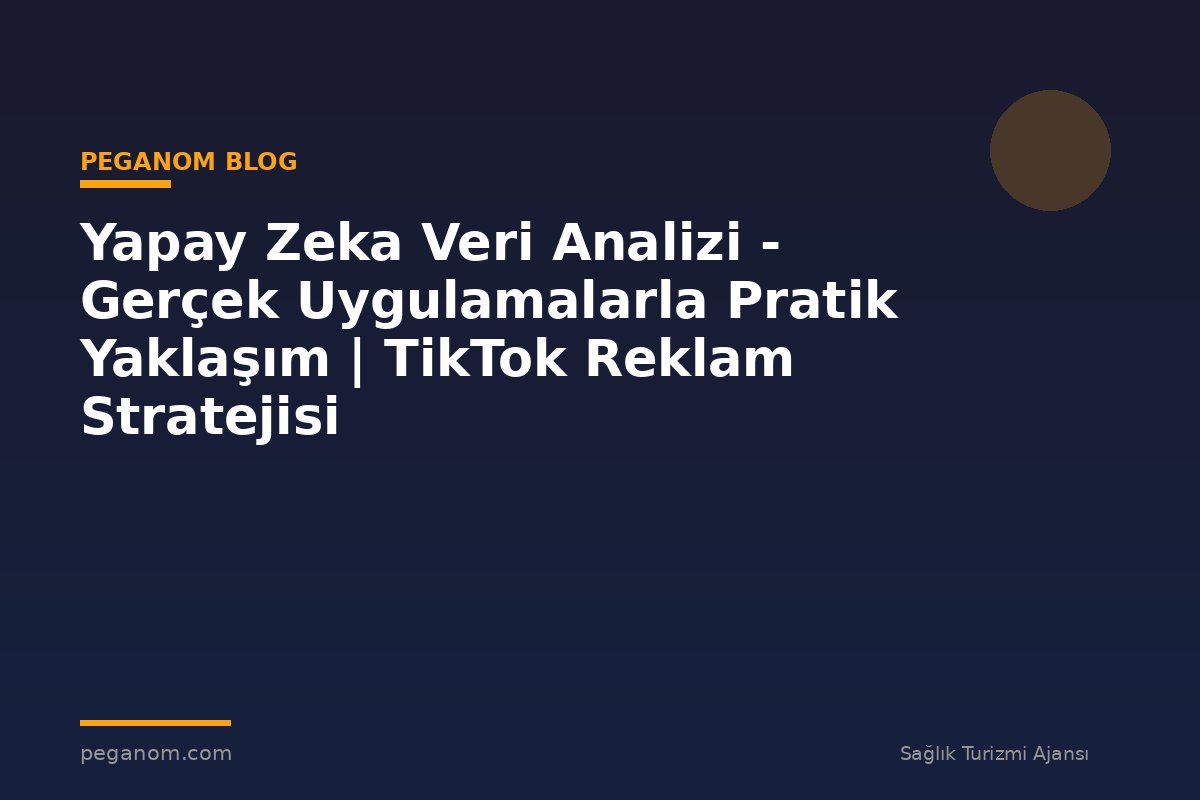 Yapay Zeka Veri Analizi - Gerçek Uygulamalarla Pratik Yaklaşım | TikTok Reklam Stratejisi