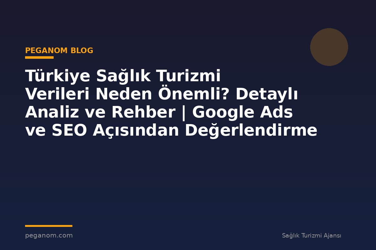 Türkiye Sağlık Turizmi Verileri Neden Önemli? Detaylı Analiz ve Rehber | Google Ads ve SEO Açısından Değerlendirme
