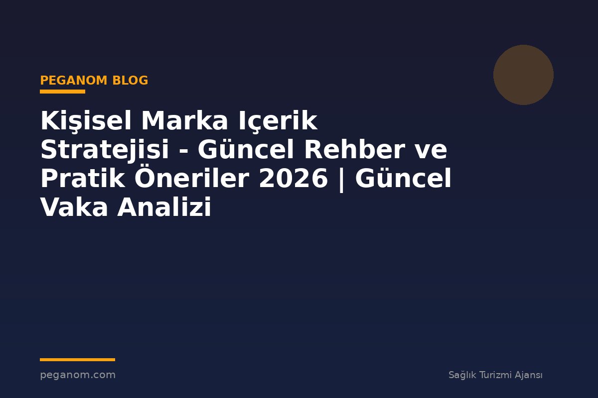 Kişisel Marka Içerik Stratejisi - Güncel Rehber ve Pratik Öneriler 2026 | Güncel Vaka Analizi
