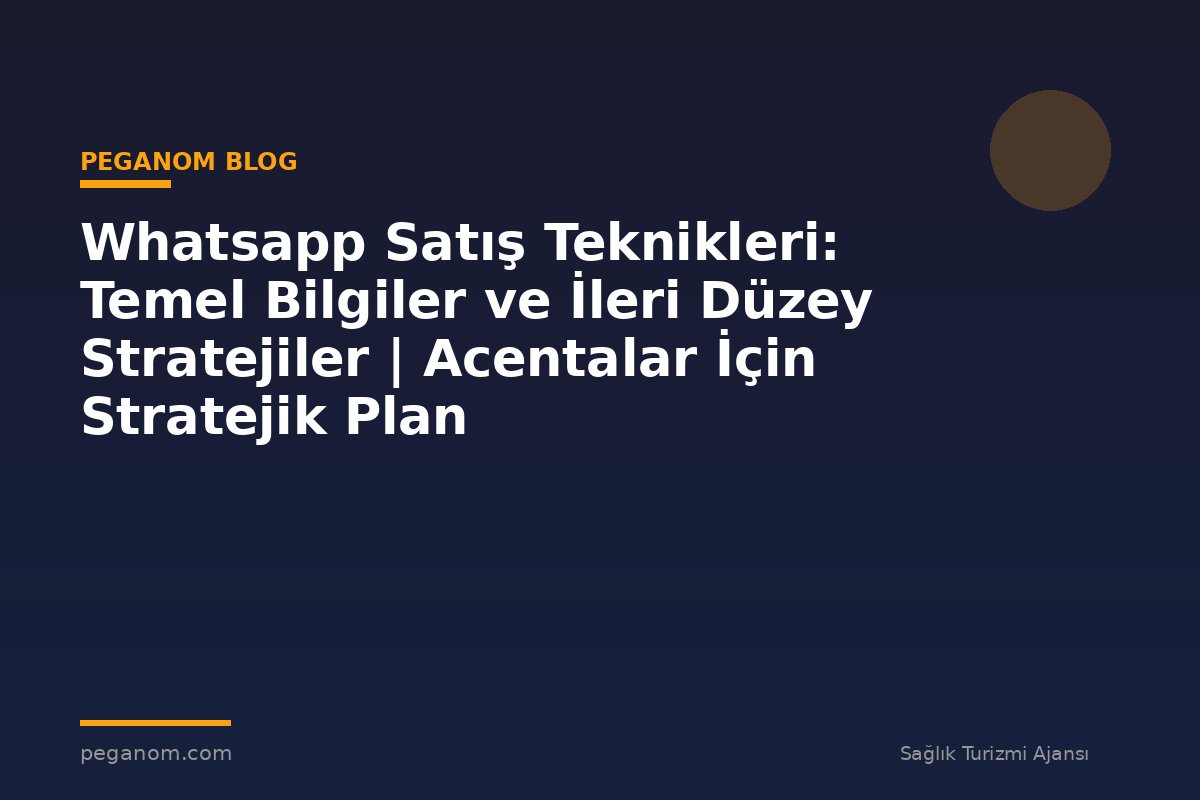 Whatsapp Satış Teknikleri: Temel Bilgiler ve İleri Düzey Stratejiler | Acentalar İçin Stratejik Plan