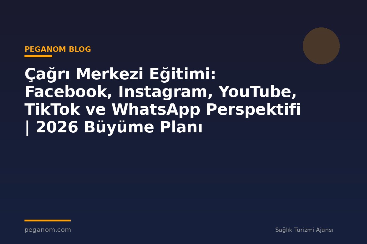 Çağrı Merkezi Eğitimi: Facebook, Instagram, YouTube, TikTok ve WhatsApp Perspektifi | 2026 Büyüme Planı