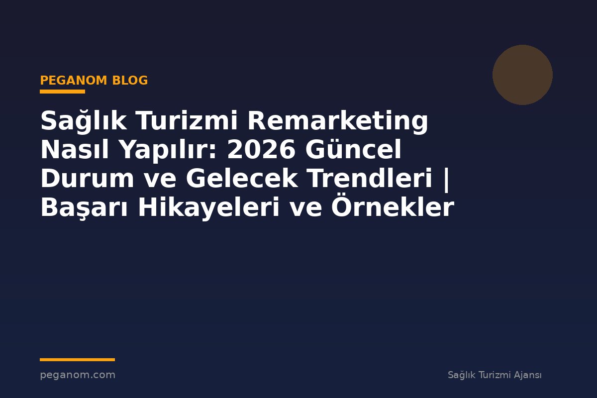 Sağlık Turizmi Remarketing Nasıl Yapılır: 2026 Güncel Durum ve Gelecek Trendleri | Başarı Hikayeleri ve Örnekler