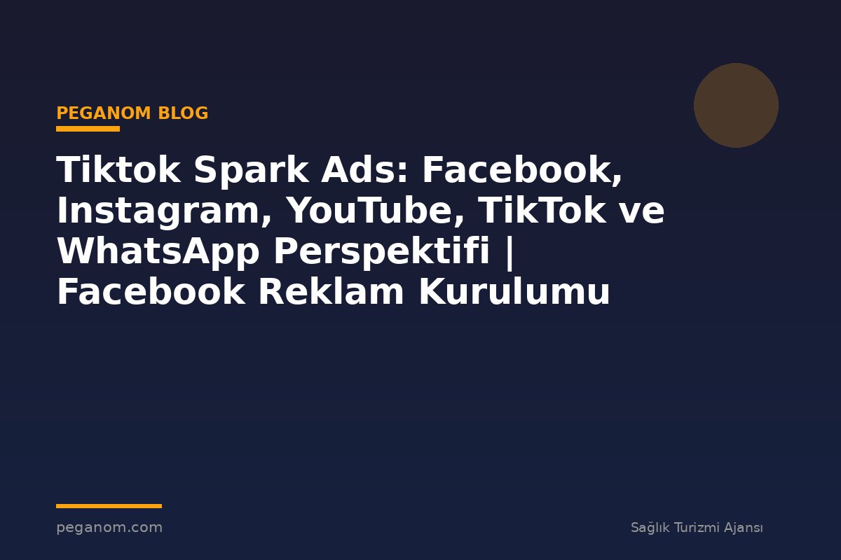 Tiktok Spark Ads: Facebook, Instagram, YouTube, TikTok ve WhatsApp Perspektifi | Facebook Reklam Kurulumu