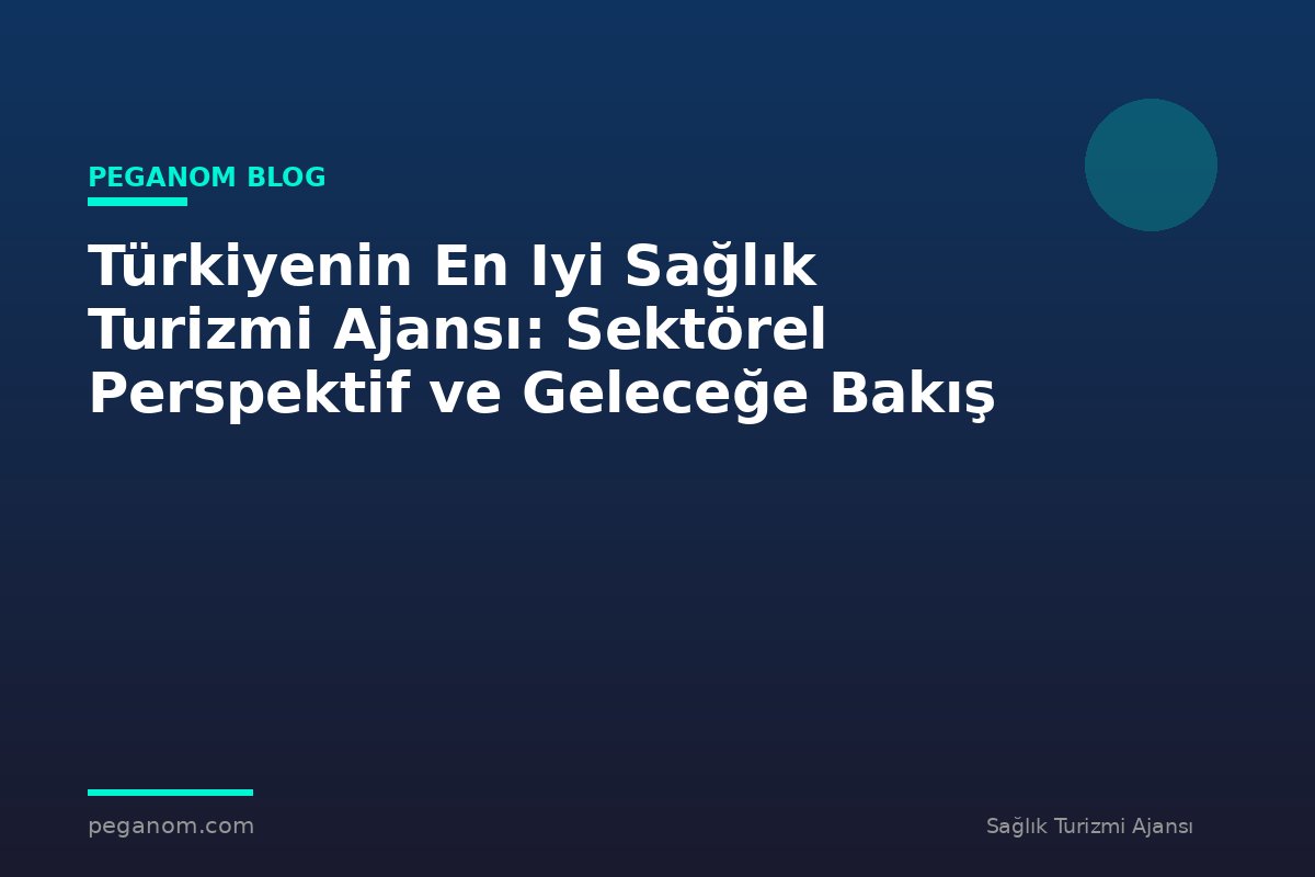 Türkiyenin En Iyi Sağlık Turizmi Ajansı: Sektörel Perspektif ve Geleceğe Bakış
