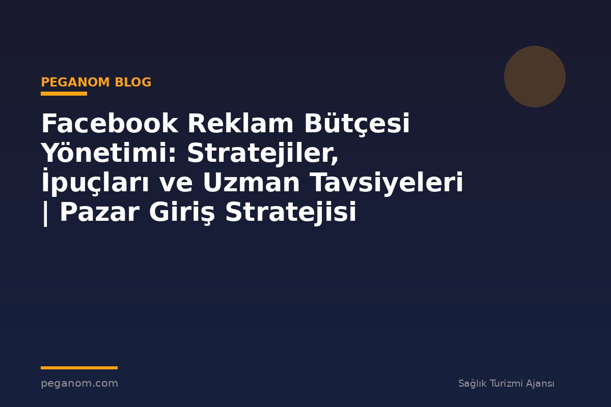 Facebook Reklam Bütçesi Yönetimi: Stratejiler, İpuçları ve Uzman Tavsiyeleri | Pazar Giriş Stratejisi