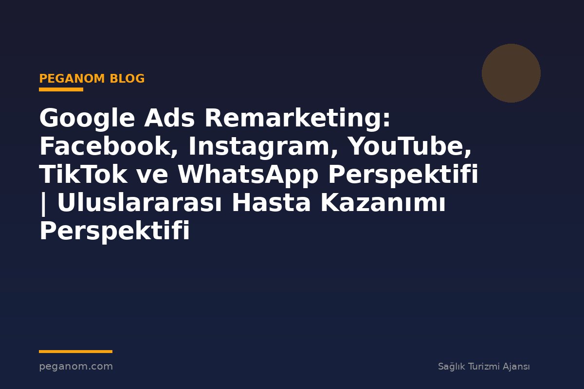 Google Ads Remarketing: Facebook, Instagram, YouTube, TikTok ve WhatsApp Perspektifi | Uluslararası Hasta Kazanımı Perspektifi