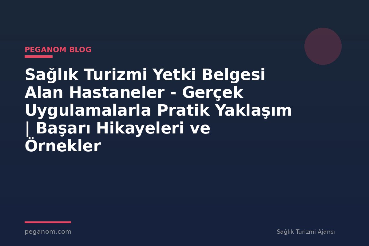 Sağlık Turizmi Yetki Belgesi Alan Hastaneler - Gerçek Uygulamalarla Pratik Yaklaşım | Başarı Hikayeleri ve Örnekler