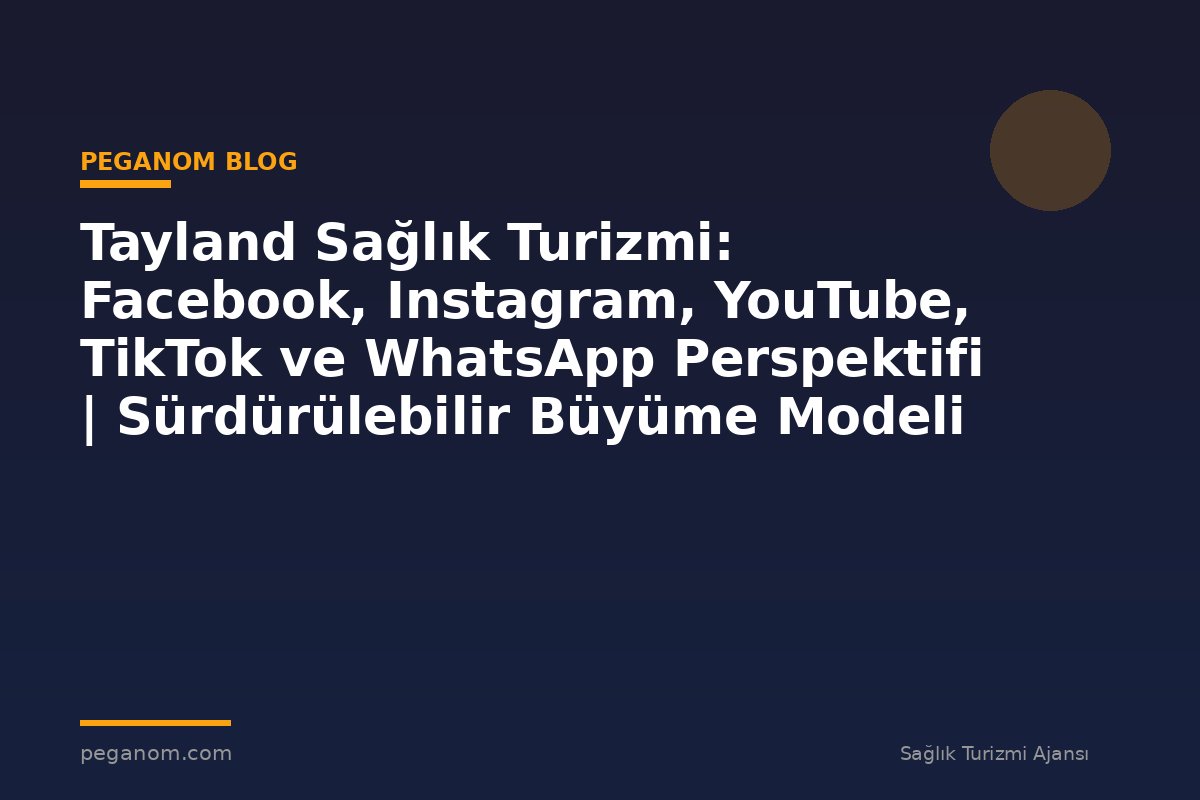 Tayland Sağlık Turizmi: Facebook, Instagram, YouTube, TikTok ve WhatsApp Perspektifi | Sürdürülebilir Büyüme Modeli
