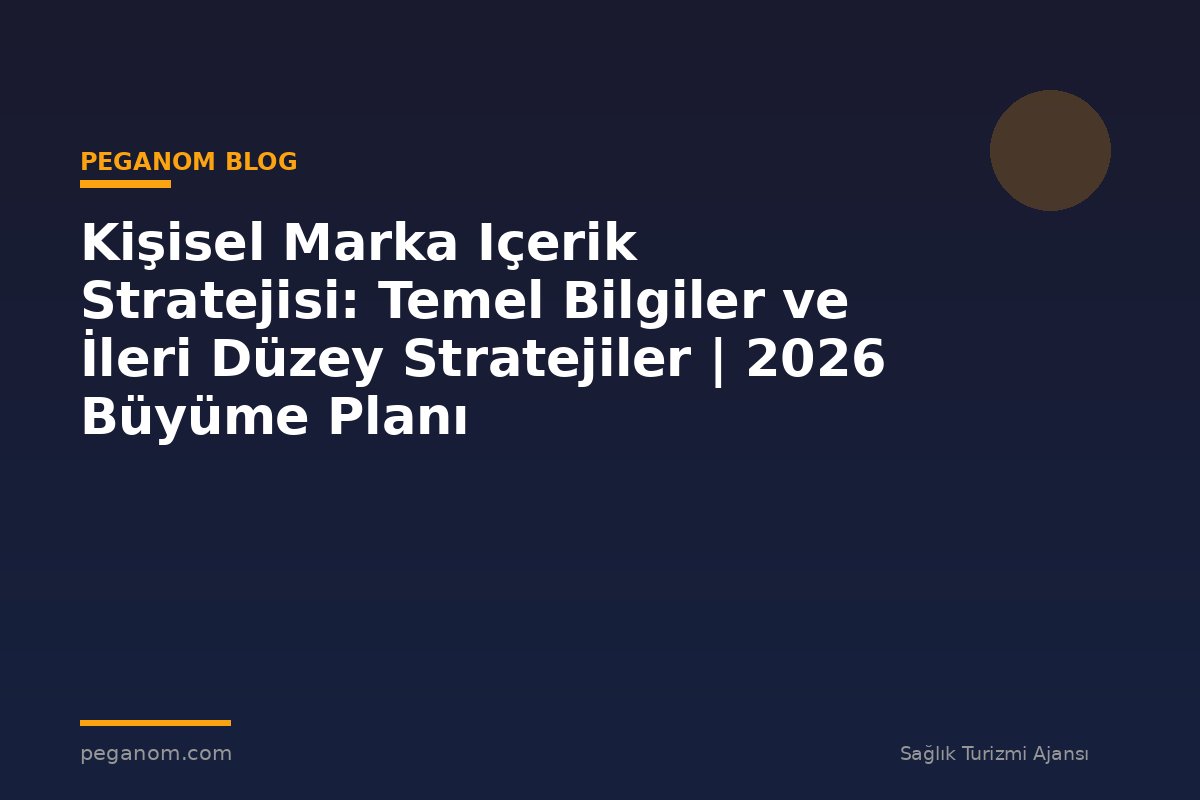 Kişisel Marka Içerik Stratejisi: Temel Bilgiler ve İleri Düzey Stratejiler | 2026 Büyüme Planı