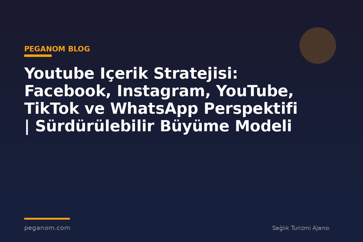 Youtube Içerik Stratejisi: Facebook, Instagram, YouTube, TikTok ve WhatsApp Perspektifi | Sürdürülebilir Büyüme Modeli