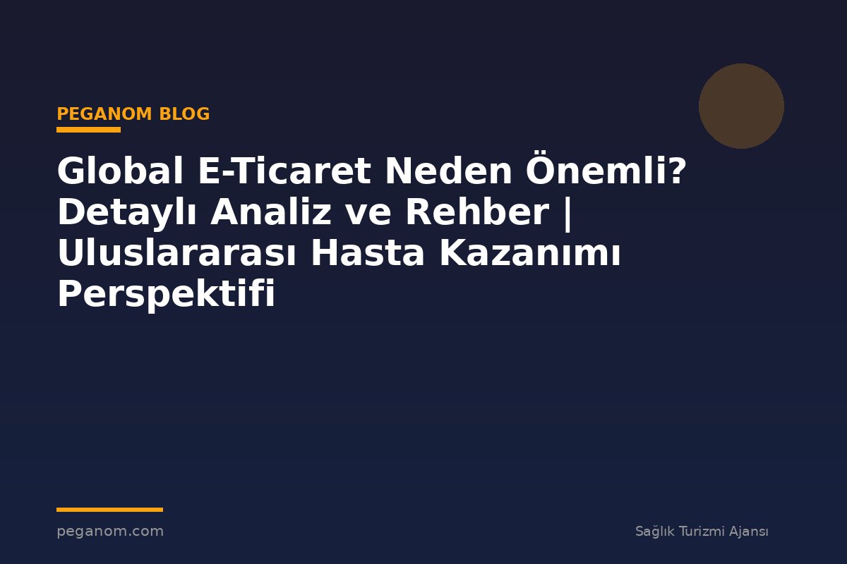 Global E-Ticaret Neden Önemli? Detaylı Analiz ve Rehber | Uluslararası Hasta Kazanımı Perspektifi