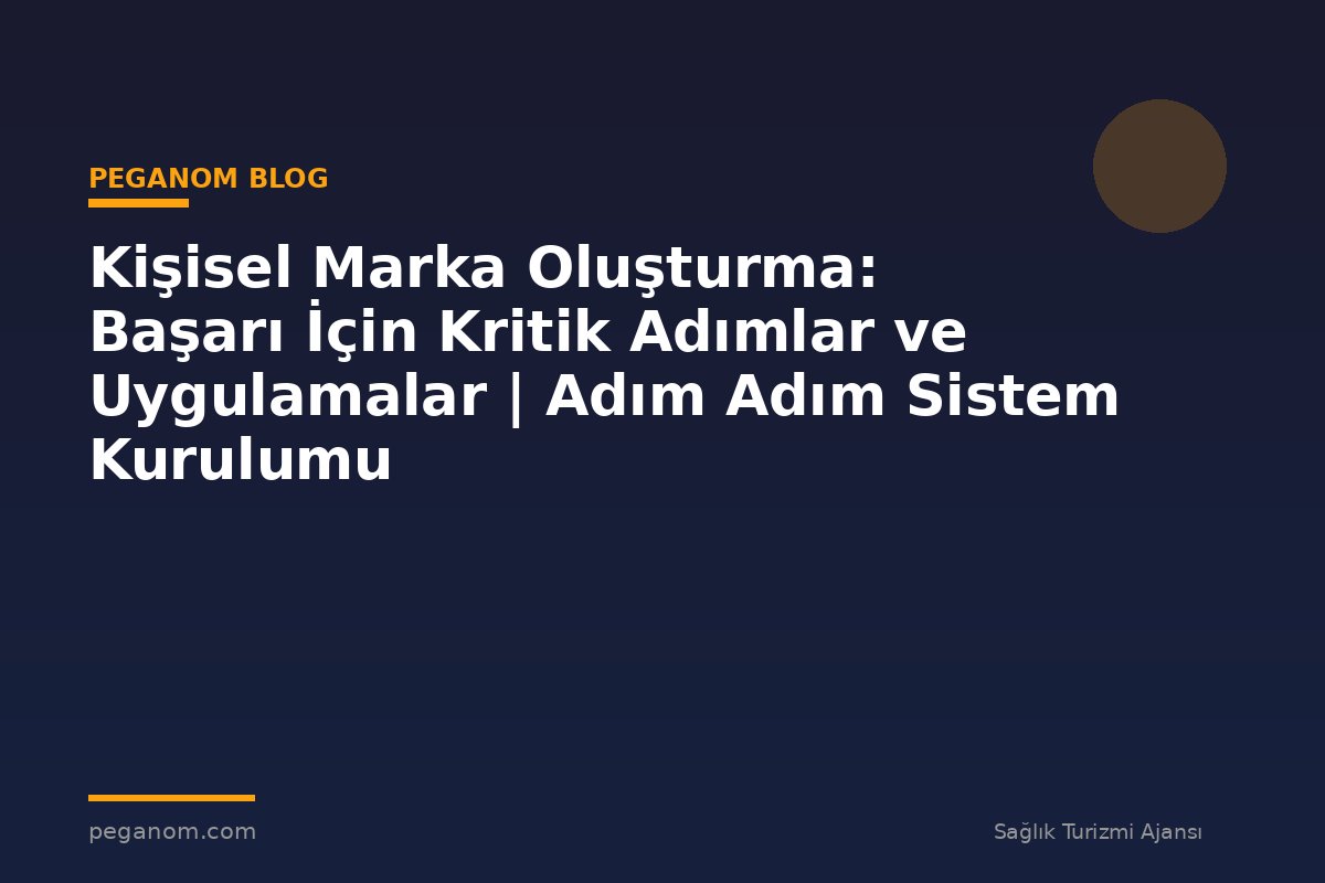 Kişisel Marka Oluşturma: Başarı İçin Kritik Adımlar ve Uygulamalar | Adım Adım Sistem Kurulumu