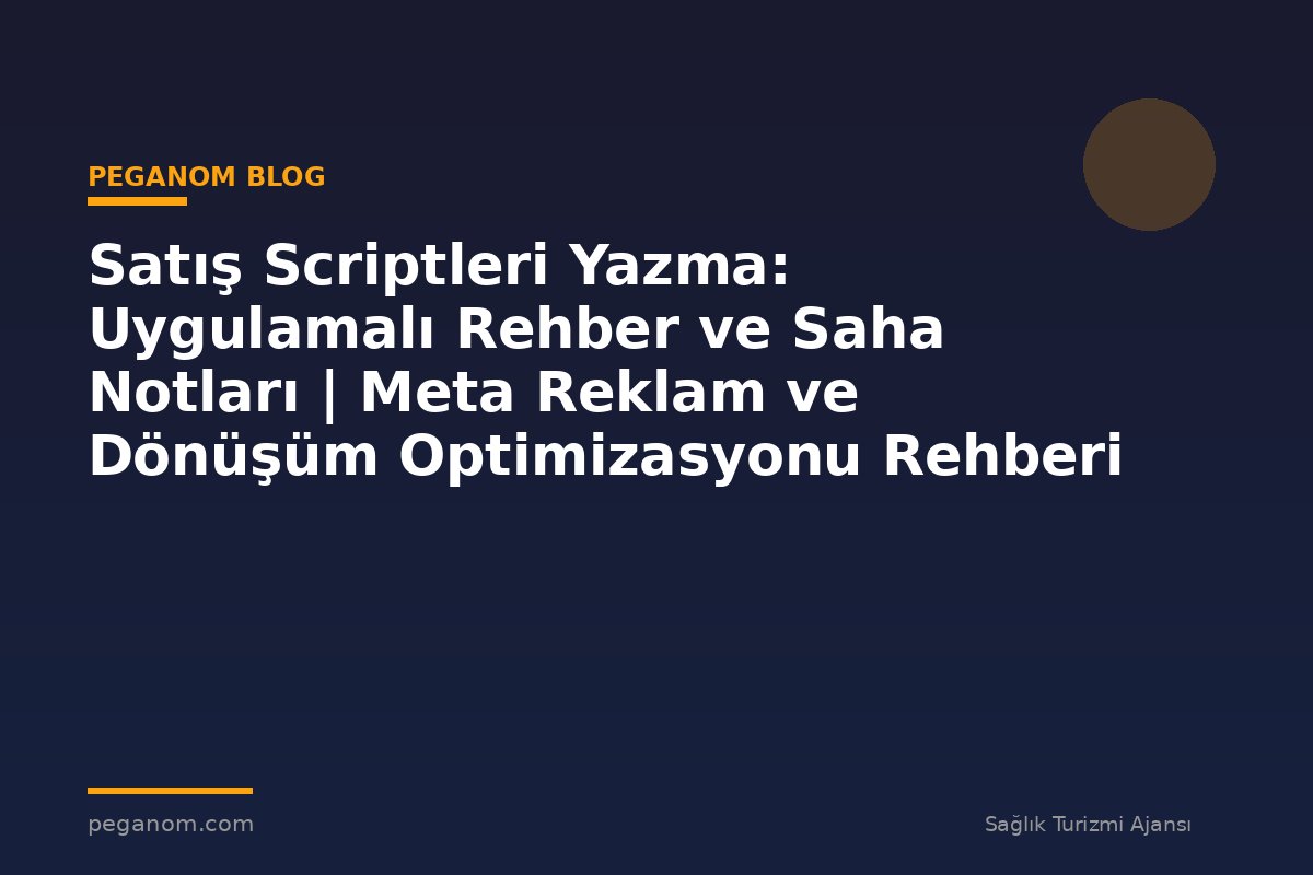 Satış Scriptleri Yazma: Uygulamalı Rehber ve Saha Notları | Meta Reklam ve Dönüşüm Optimizasyonu Rehberi