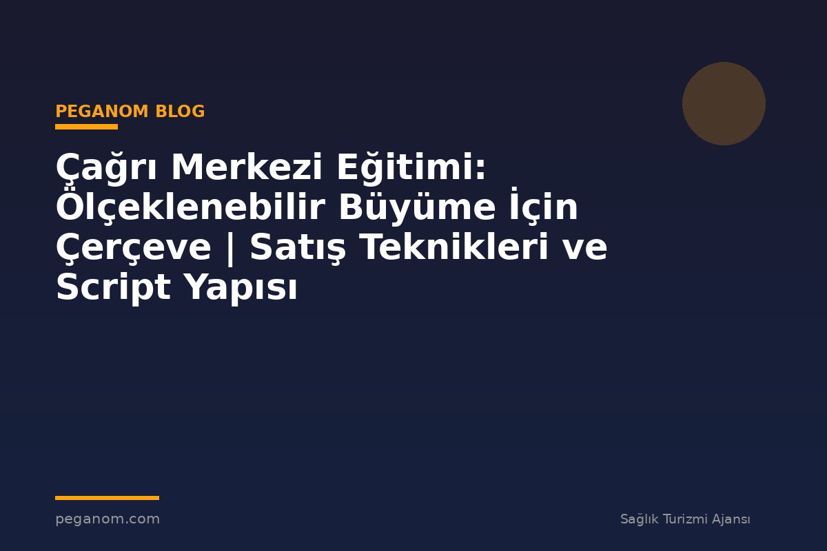 Çağrı Merkezi Eğitimi: Ölçeklenebilir Büyüme İçin Çerçeve | Satış Teknikleri ve Script Yapısı