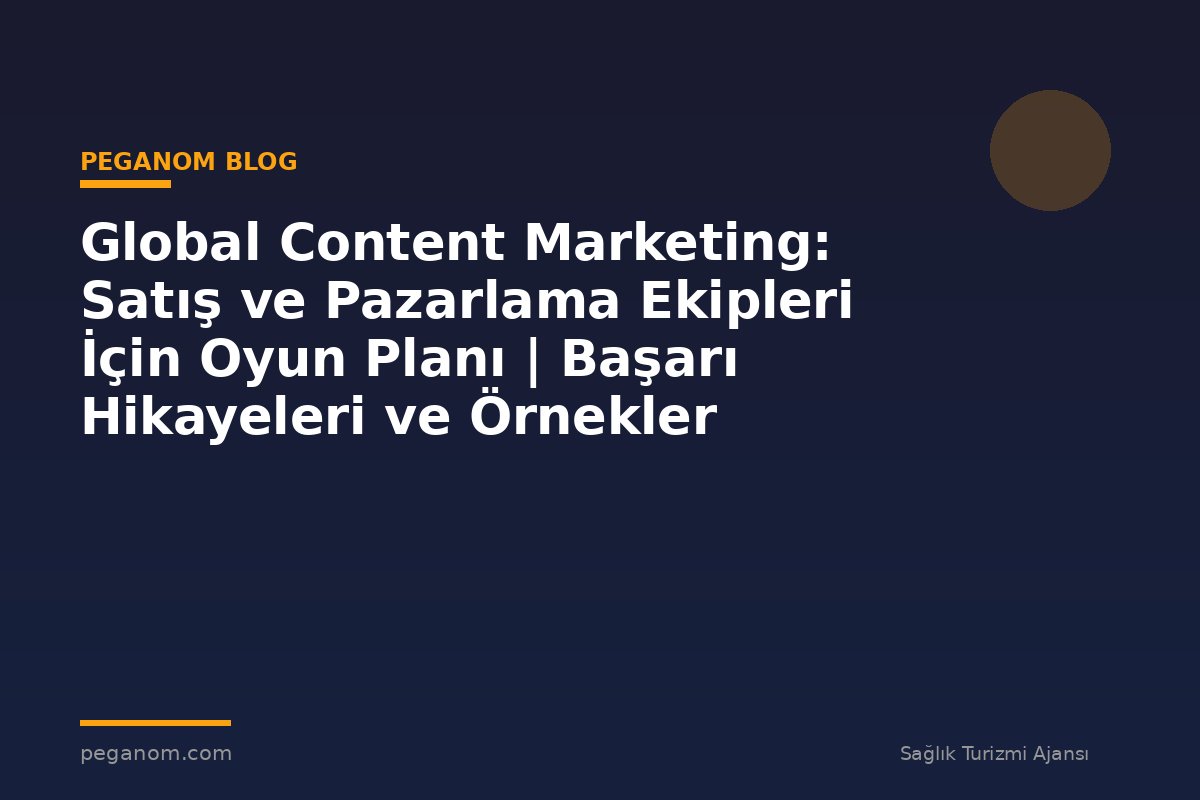 Global Content Marketing: Satış ve Pazarlama Ekipleri İçin Oyun Planı | Başarı Hikayeleri ve Örnekler
