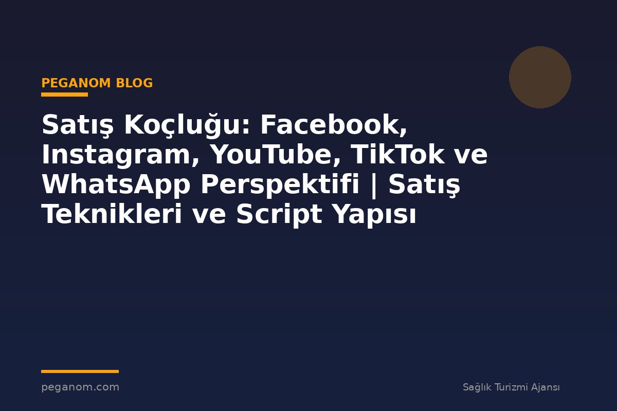 Satış Koçluğu: Facebook, Instagram, YouTube, TikTok ve WhatsApp Perspektifi | Satış Teknikleri ve Script Yapısı
