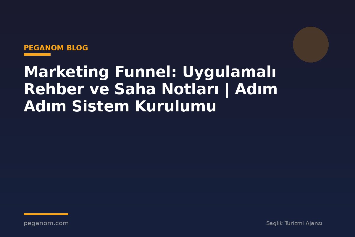 Marketing Funnel: Uygulamalı Rehber ve Saha Notları | Adım Adım Sistem Kurulumu
