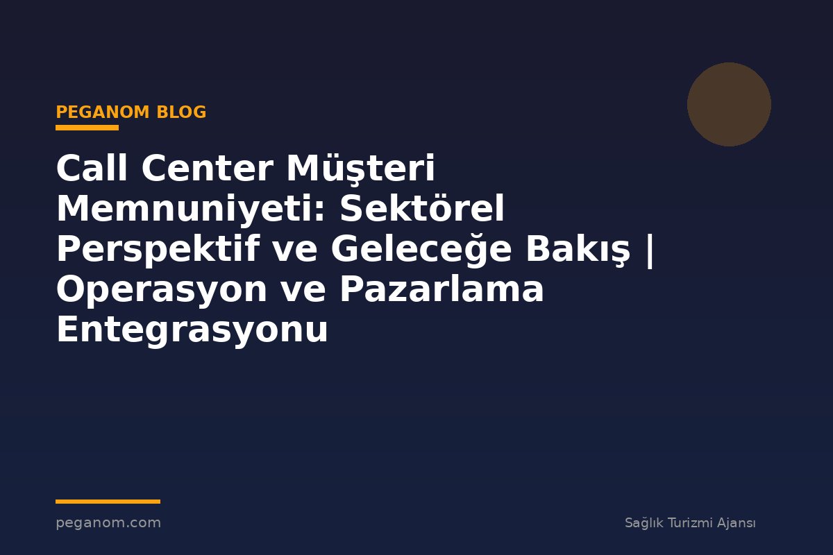 Call Center Müşteri Memnuniyeti: Sektörel Perspektif ve Geleceğe Bakış | Operasyon ve Pazarlama Entegrasyonu