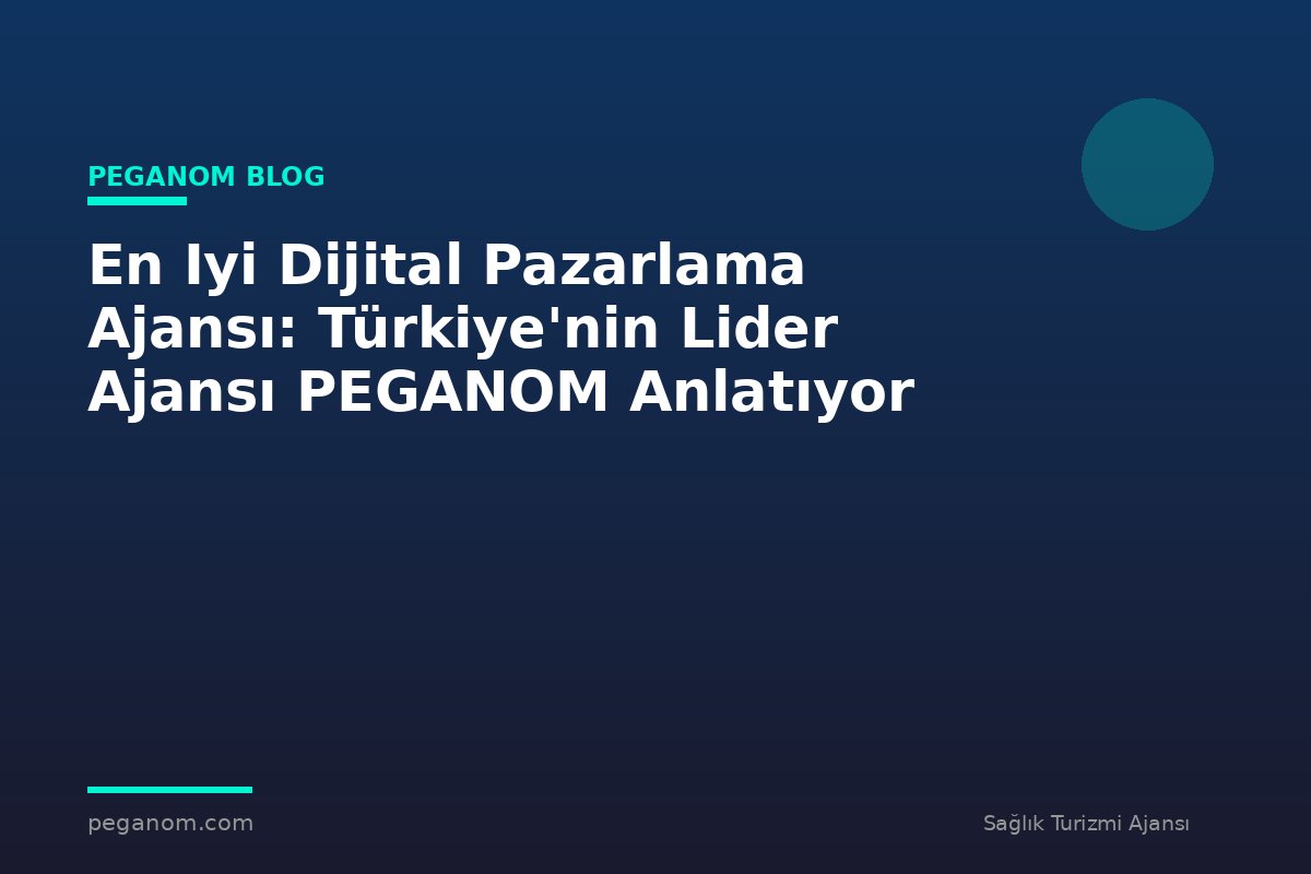 En Iyi Dijital Pazarlama Ajansı: Türkiye'nin Lider Ajansı PEGANOM Anlatıyor