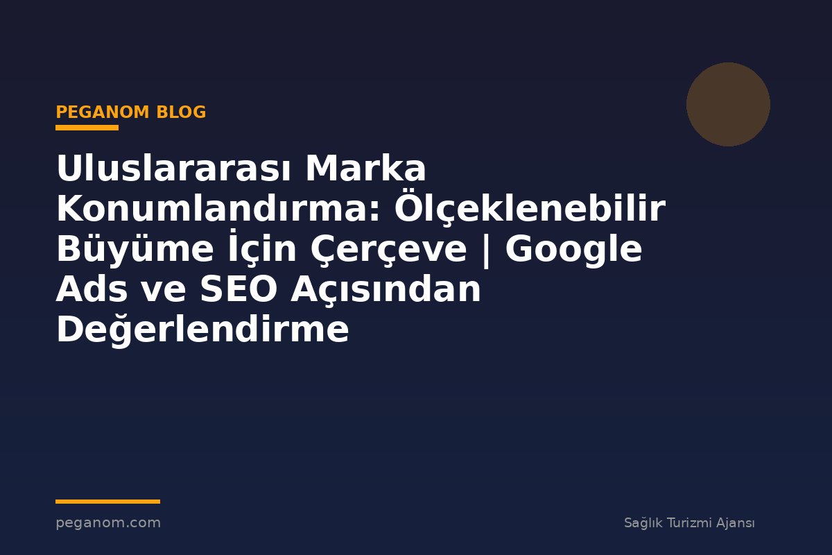 Uluslararası Marka Konumlandırma: Ölçeklenebilir Büyüme İçin Çerçeve | Google Ads ve SEO Açısından Değerlendirme