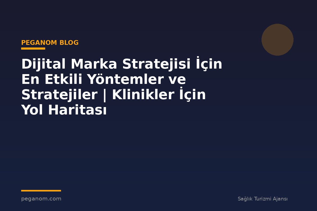 Dijital Marka Stratejisi İçin En Etkili Yöntemler ve Stratejiler | Klinikler İçin Yol Haritası
