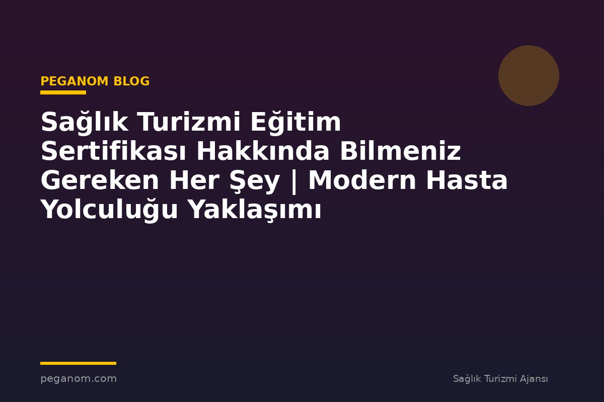 Sağlık Turizmi Eğitim Sertifikası Hakkında Bilmeniz Gereken Her Şey | Modern Hasta Yolculuğu Yaklaşımı