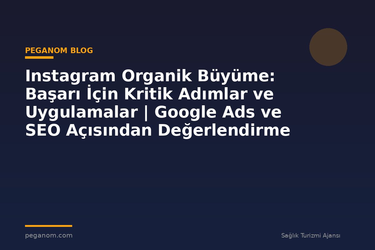 Instagram Organik Büyüme: Başarı İçin Kritik Adımlar ve Uygulamalar | Google Ads ve SEO Açısından Değerlendirme