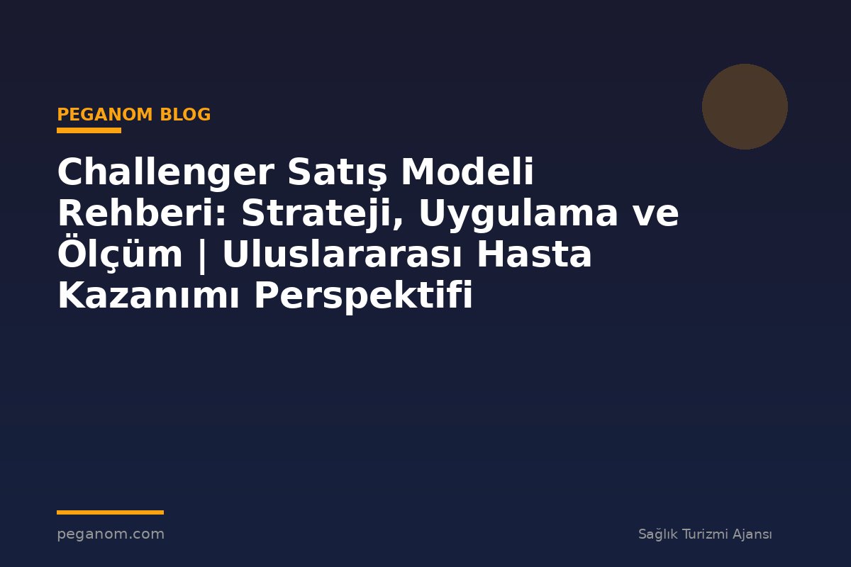 Challenger Satış Modeli Rehberi: Strateji, Uygulama ve Ölçüm | Uluslararası Hasta Kazanımı Perspektifi