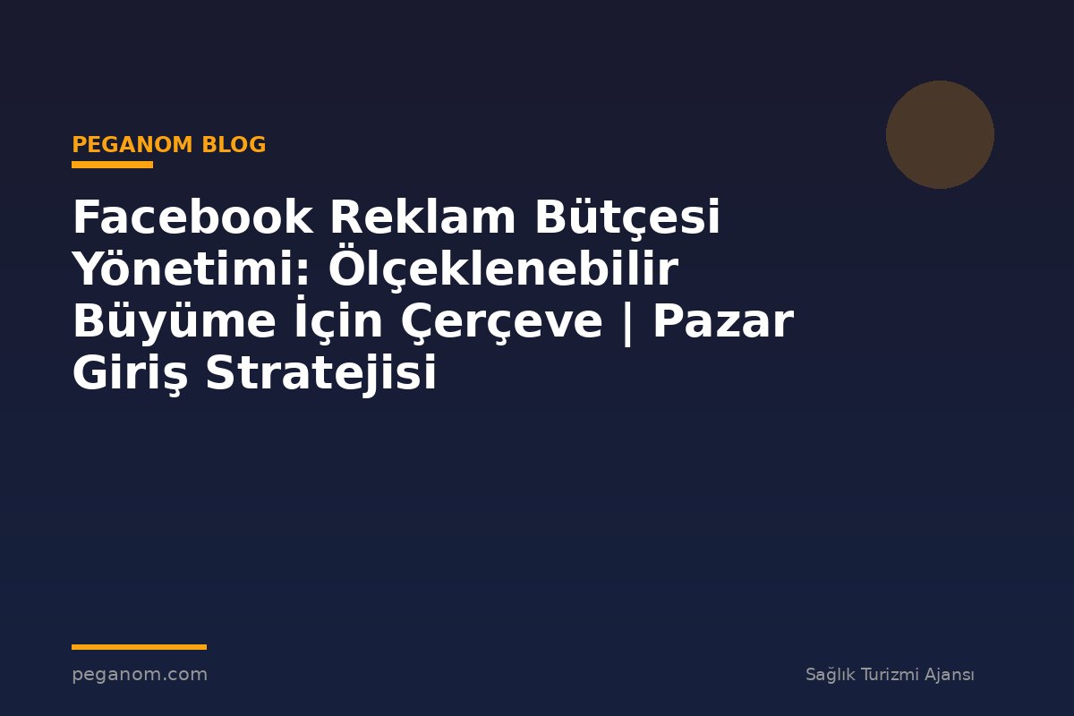 Facebook Reklam Bütçesi Yönetimi: Ölçeklenebilir Büyüme İçin Çerçeve | Pazar Giriş Stratejisi
