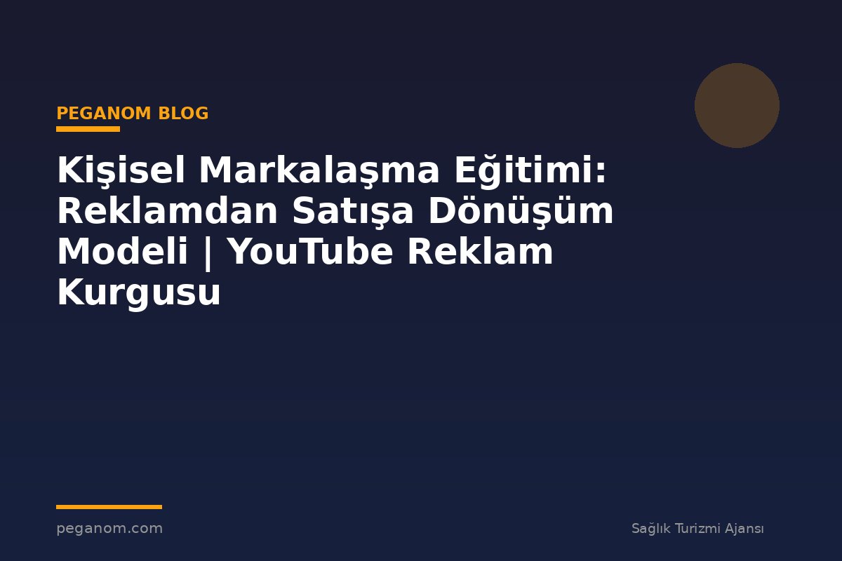 Kişisel Markalaşma Eğitimi: Reklamdan Satışa Dönüşüm Modeli | YouTube Reklam Kurgusu