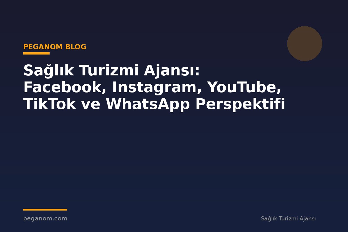 Sağlık Turizmi Ajansı: Facebook, Instagram, YouTube, TikTok ve WhatsApp Perspektifi