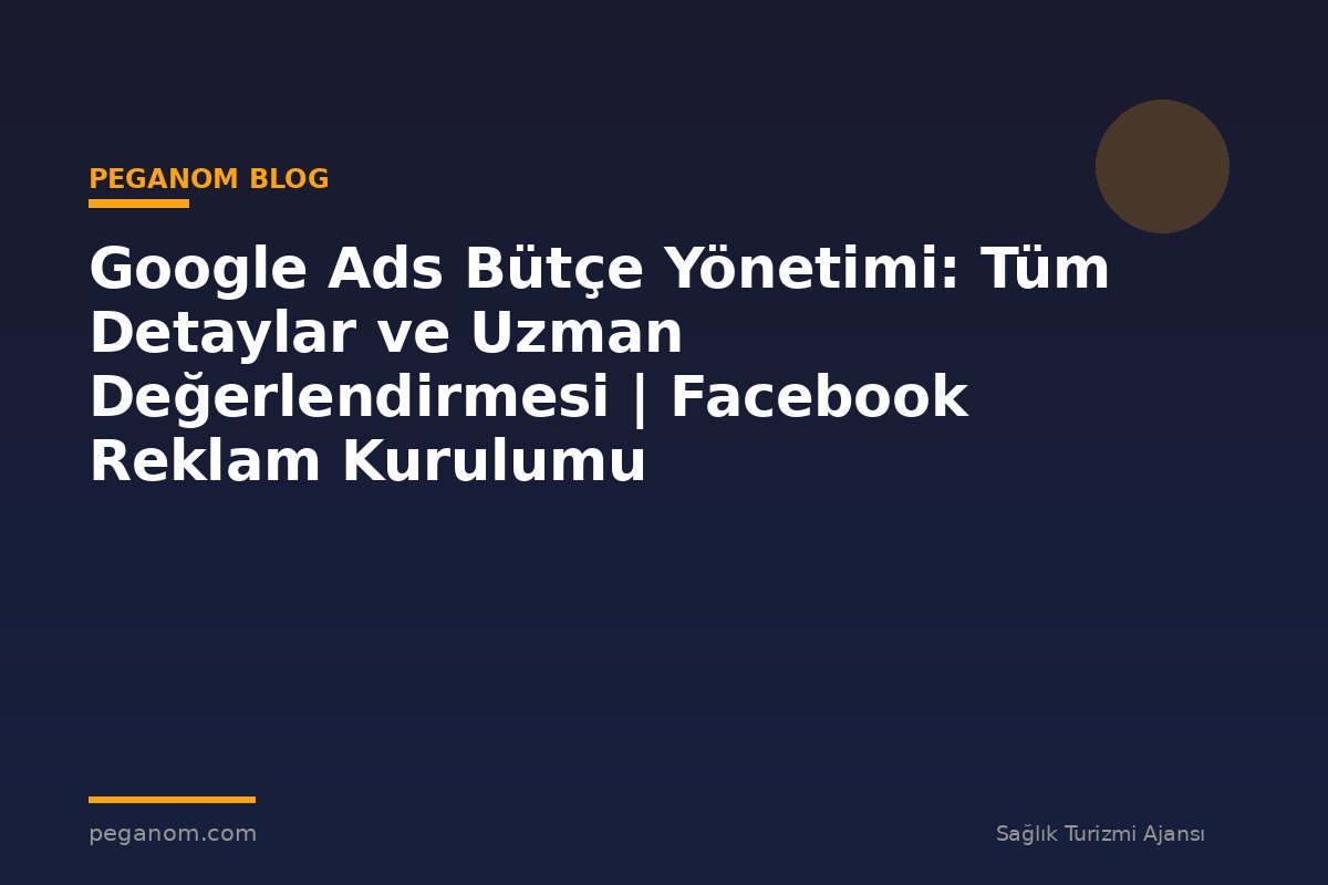 Google Ads Bütçe Yönetimi: Tüm Detaylar ve Uzman Değerlendirmesi | Facebook Reklam Kurulumu