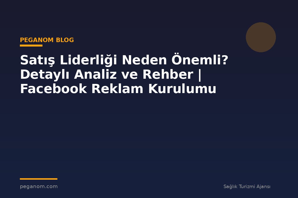 Satış Liderliği Neden Önemli? Detaylı Analiz ve Rehber | Facebook Reklam Kurulumu