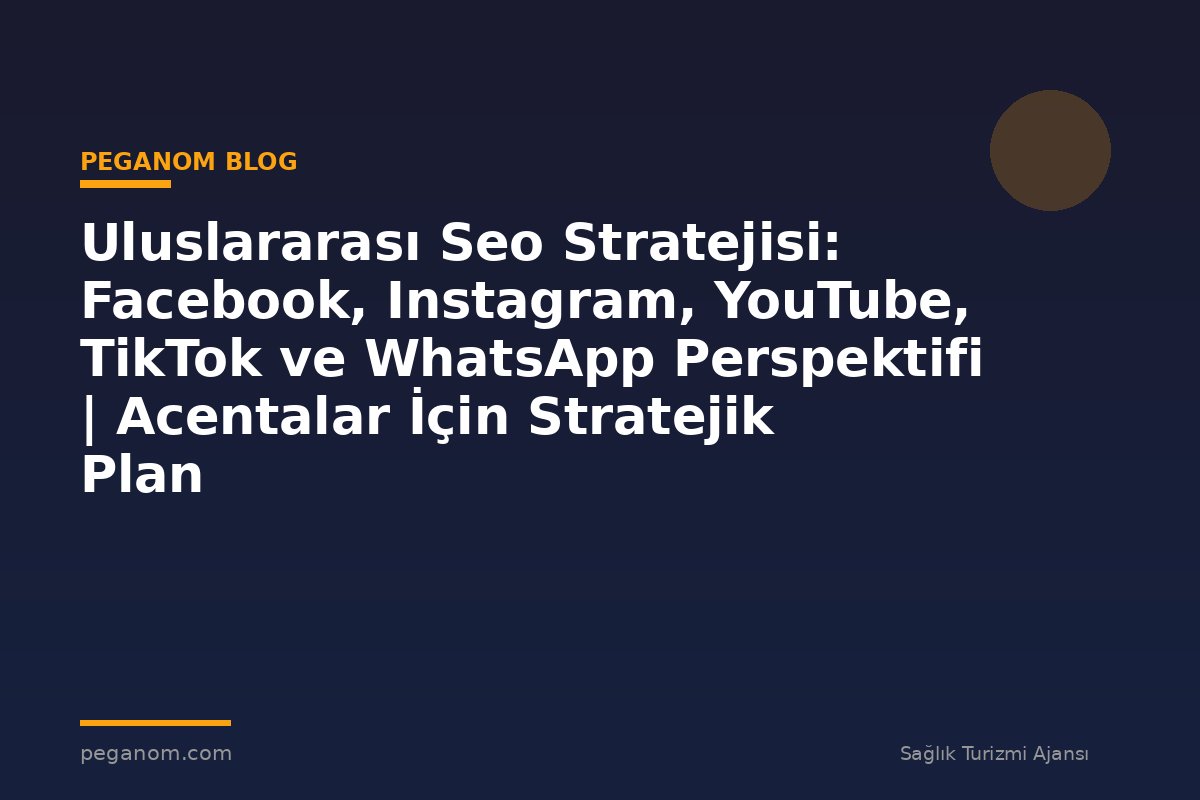 Uluslararası Seo Stratejisi: Facebook, Instagram, YouTube, TikTok ve WhatsApp Perspektifi | Acentalar İçin Stratejik Plan