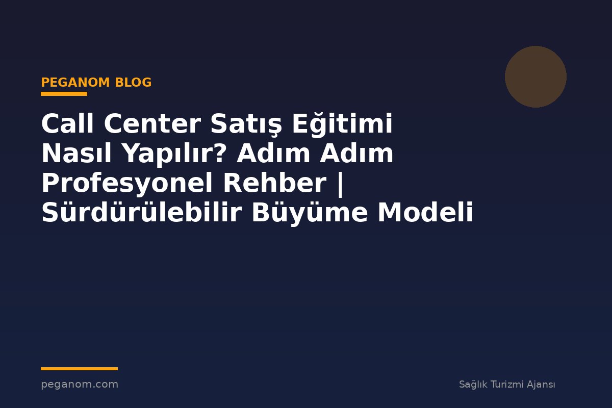 Call Center Satış Eğitimi Nasıl Yapılır? Adım Adım Profesyonel Rehber | Sürdürülebilir Büyüme Modeli
