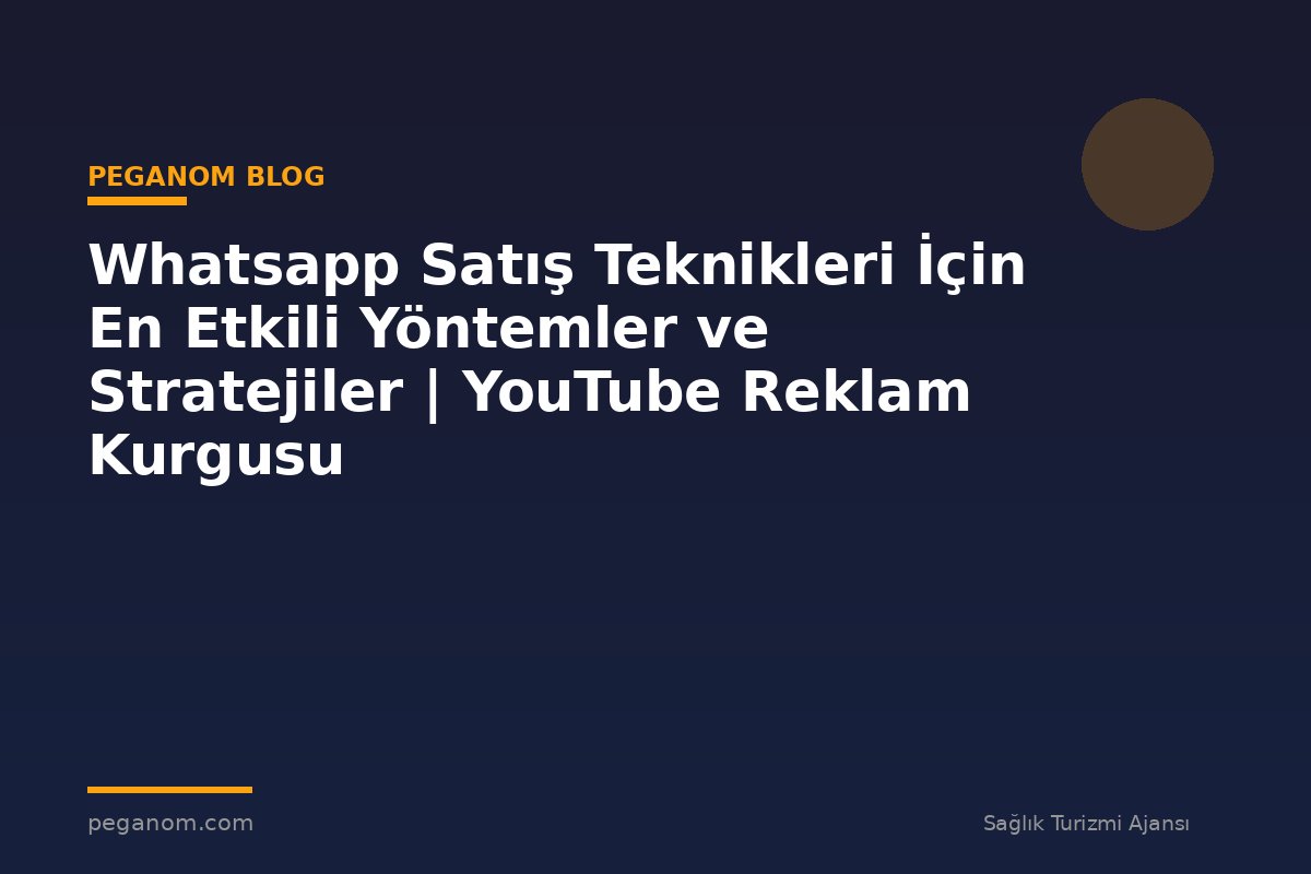 Whatsapp Satış Teknikleri İçin En Etkili Yöntemler ve Stratejiler | YouTube Reklam Kurgusu
