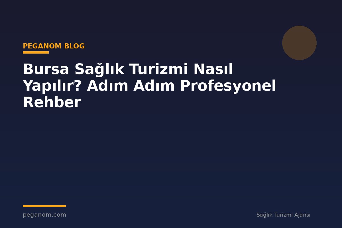 Bursa Sağlık Turizmi Nasıl Yapılır? Adım Adım Profesyonel Rehber