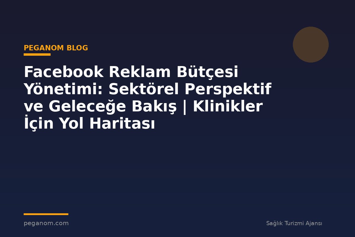 Facebook Reklam Bütçesi Yönetimi: Sektörel Perspektif ve Geleceğe Bakış | Klinikler İçin Yol Haritası
