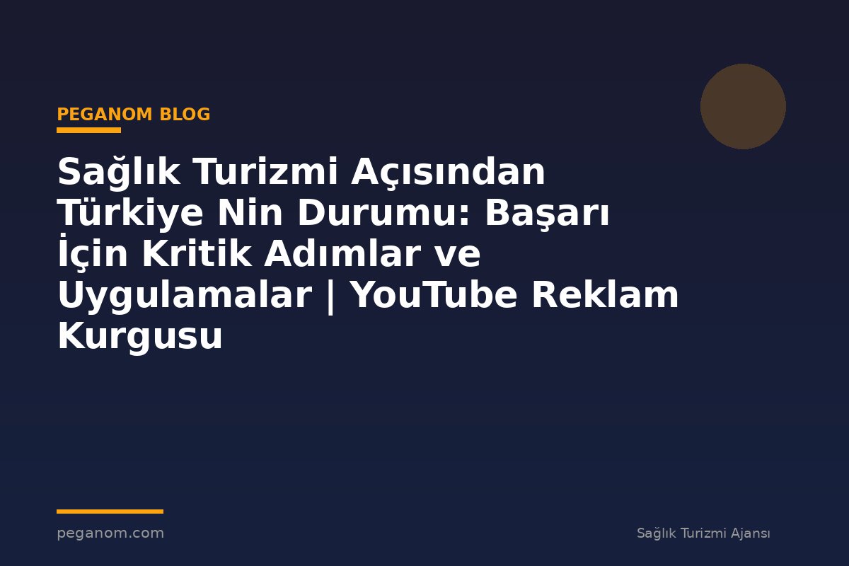 Sağlık Turizmi Açısından Türkiye Nin Durumu: Başarı İçin Kritik Adımlar ve Uygulamalar | YouTube Reklam Kurgusu