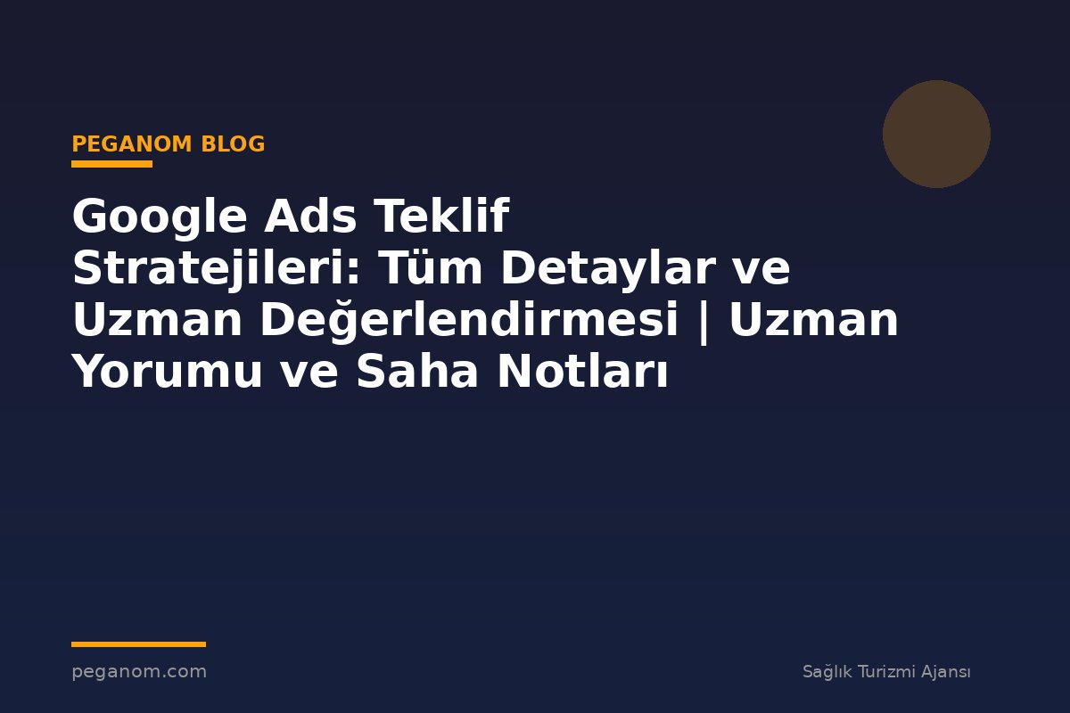 Google Ads Teklif Stratejileri: Tüm Detaylar ve Uzman Değerlendirmesi | Uzman Yorumu ve Saha Notları