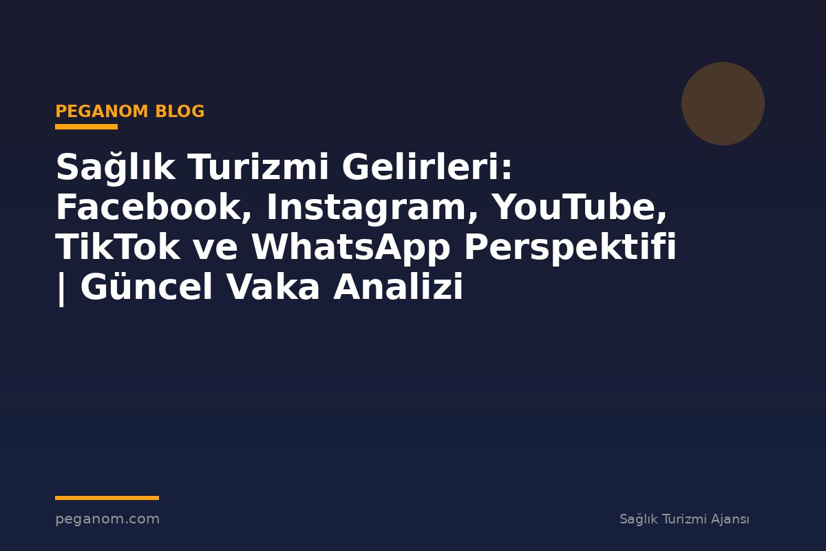 Sağlık Turizmi Gelirleri: Facebook, Instagram, YouTube, TikTok ve WhatsApp Perspektifi | Güncel Vaka Analizi