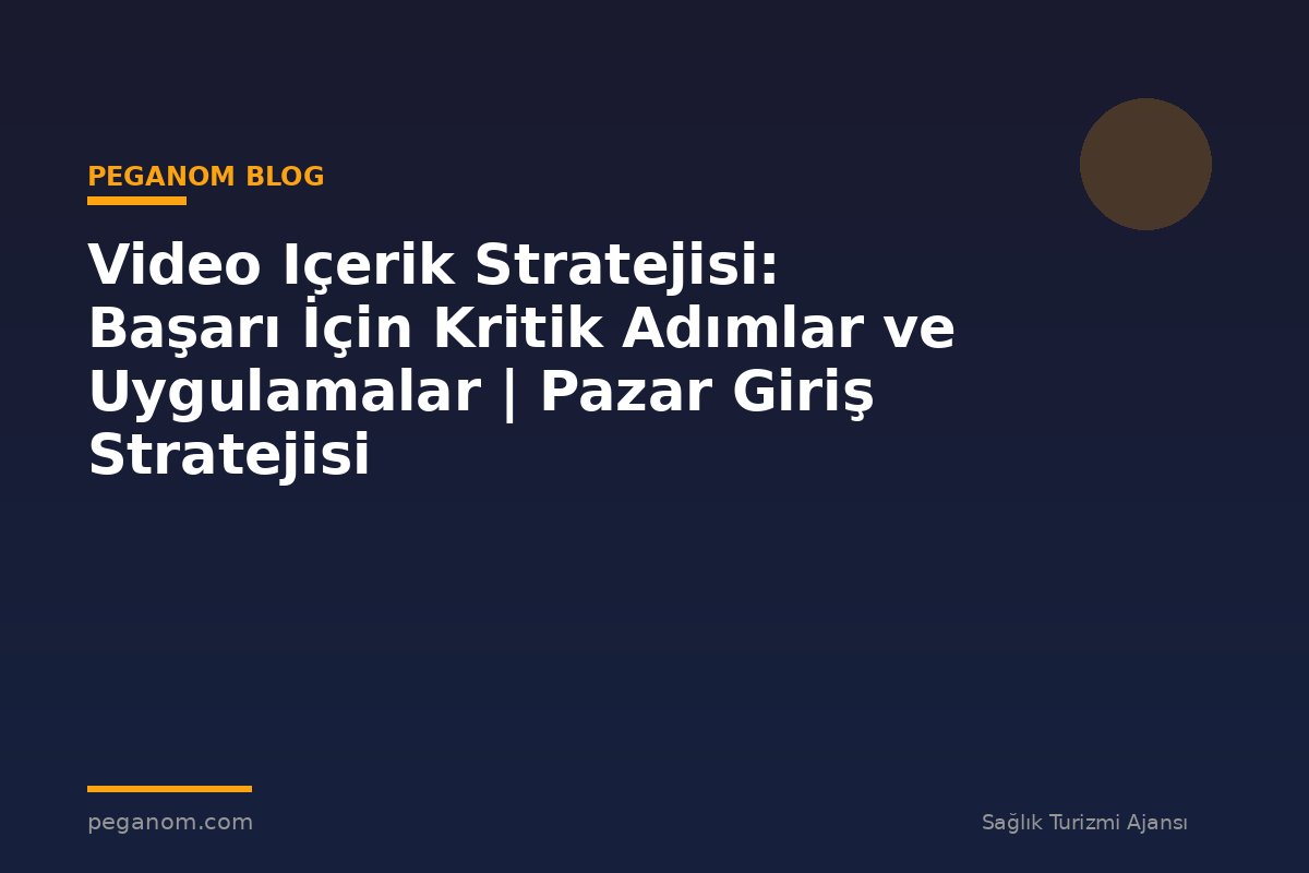 Video Içerik Stratejisi: Başarı İçin Kritik Adımlar ve Uygulamalar | Pazar Giriş Stratejisi