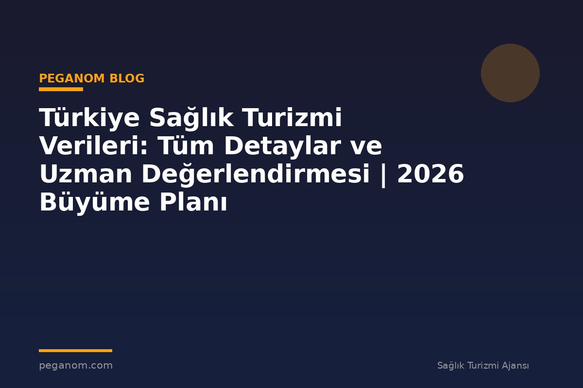 Türkiye Sağlık Turizmi Verileri: Tüm Detaylar ve Uzman Değerlendirmesi | 2026 Büyüme Planı