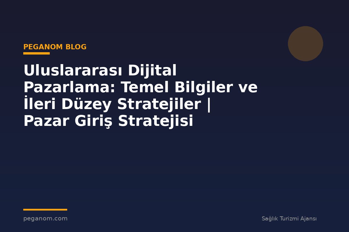 Uluslararası Dijital Pazarlama: Temel Bilgiler ve İleri Düzey Stratejiler | Pazar Giriş Stratejisi