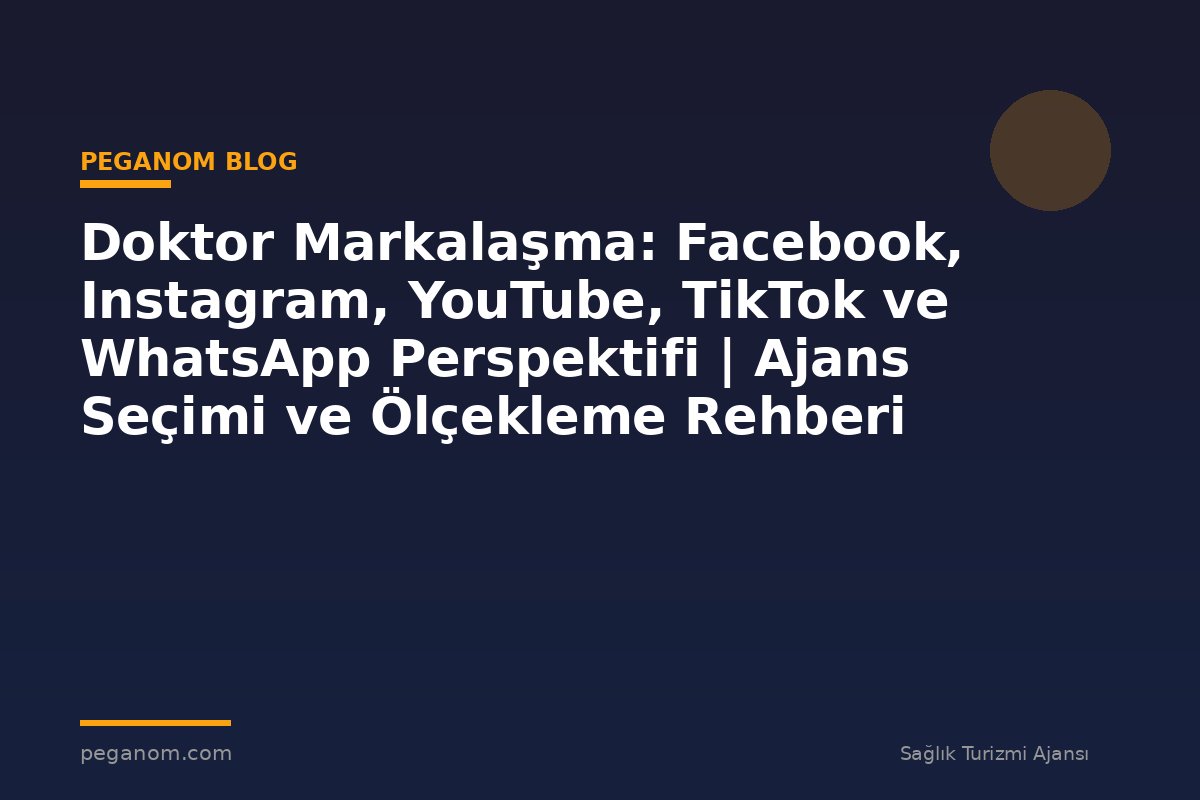 Doktor Markalaşma: Facebook, Instagram, YouTube, TikTok ve WhatsApp Perspektifi | Ajans Seçimi ve Ölçekleme Rehberi