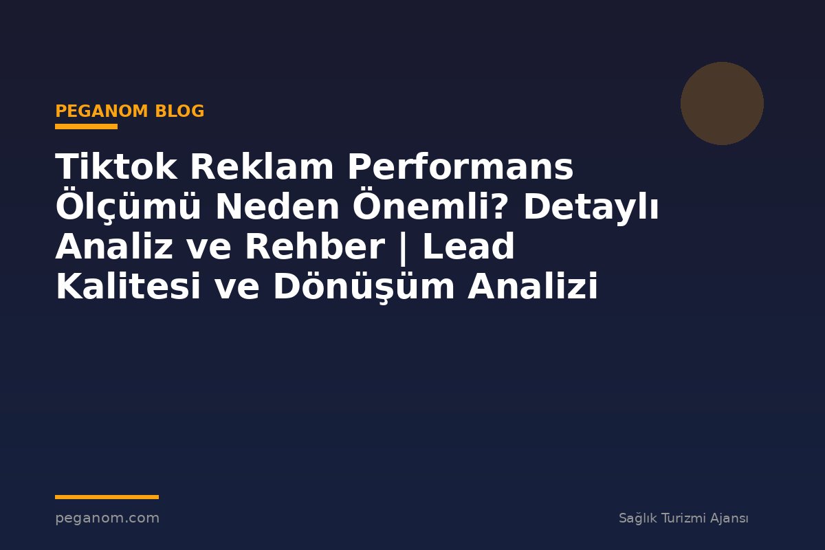 Tiktok Reklam Performans Ölçümü Neden Önemli? Detaylı Analiz ve Rehber | Lead Kalitesi ve Dönüşüm Analizi