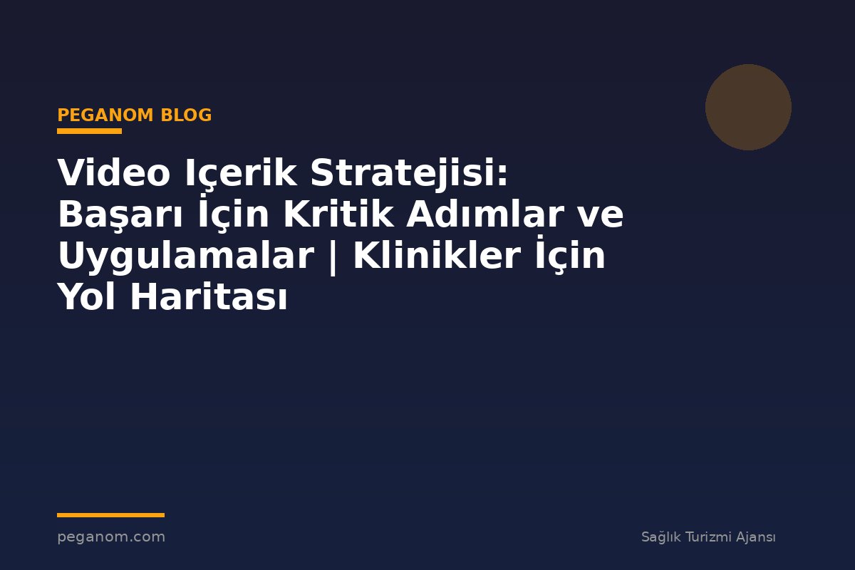 Video Içerik Stratejisi: Başarı İçin Kritik Adımlar ve Uygulamalar | Klinikler İçin Yol Haritası