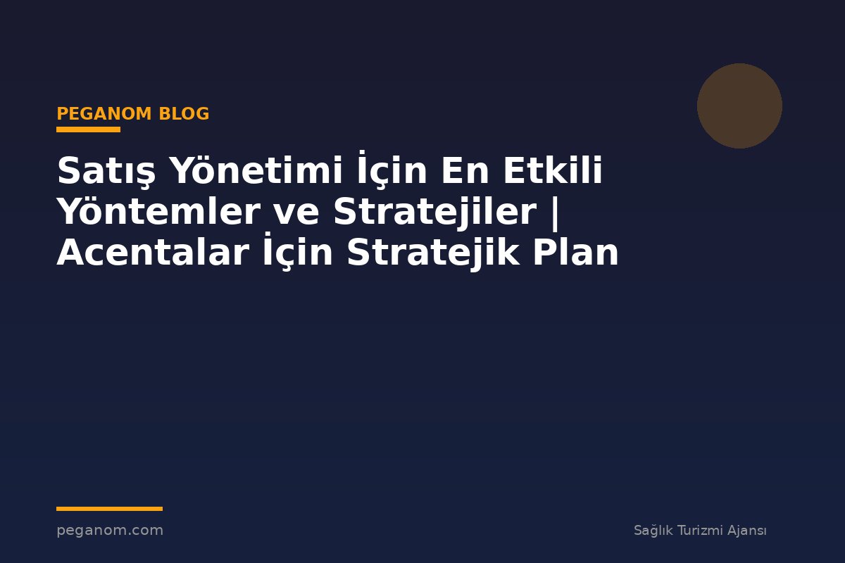 Satış Yönetimi İçin En Etkili Yöntemler ve Stratejiler | Acentalar İçin Stratejik Plan