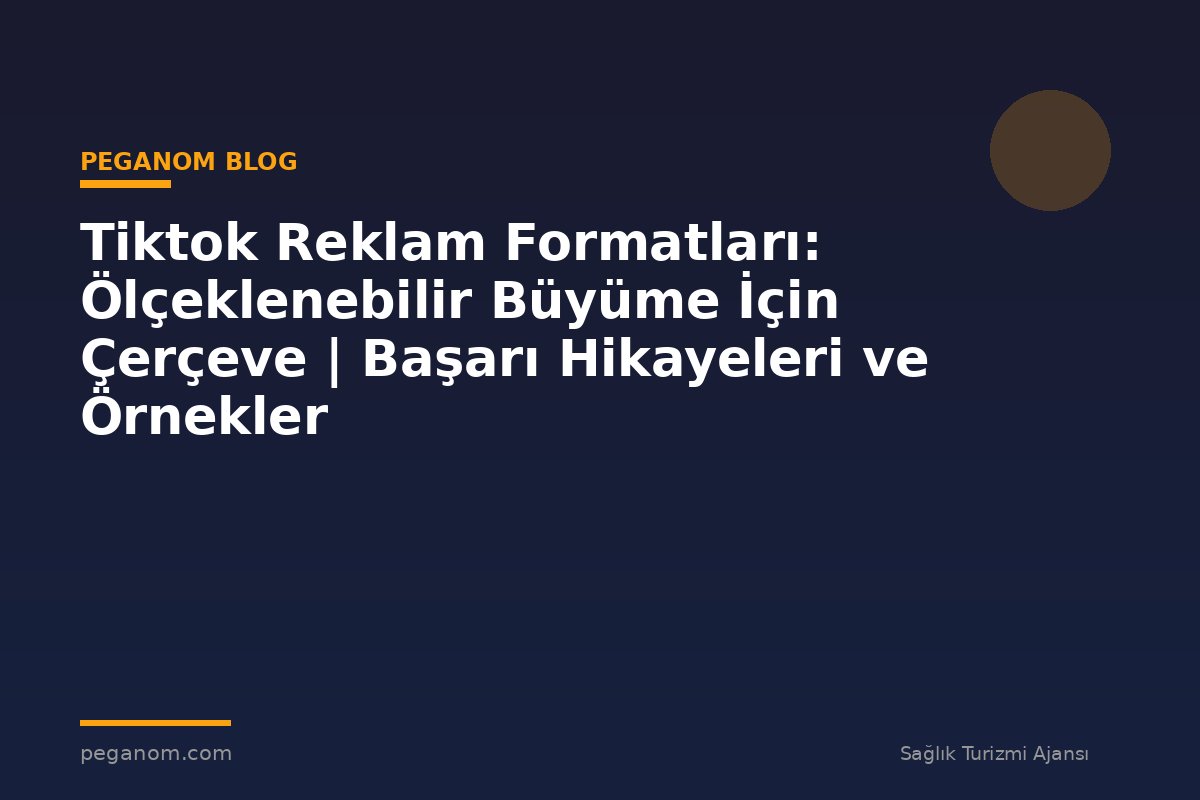 Tiktok Reklam Formatları: Ölçeklenebilir Büyüme İçin Çerçeve | Başarı Hikayeleri ve Örnekler