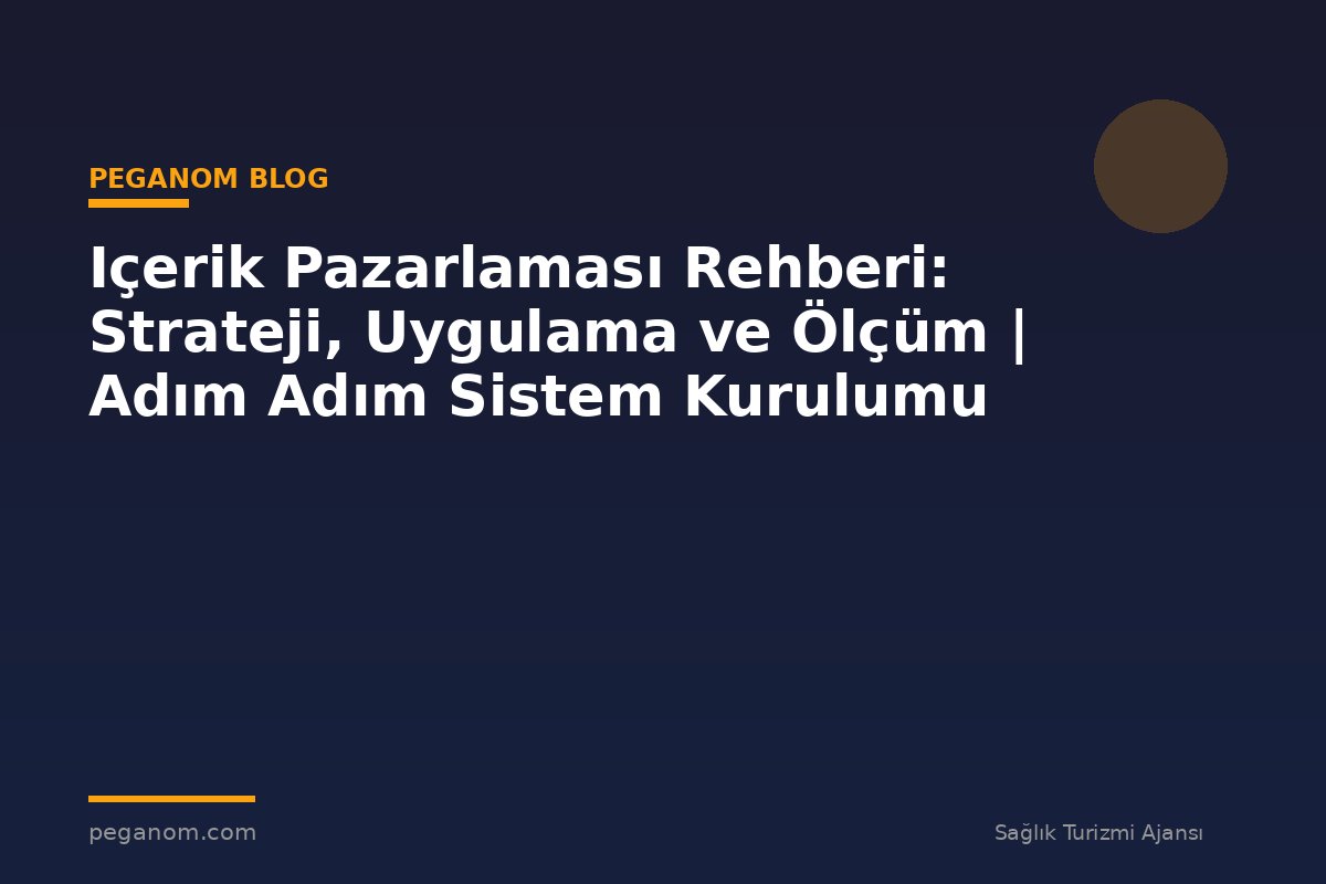 Içerik Pazarlaması Rehberi: Strateji, Uygulama ve Ölçüm | Adım Adım Sistem Kurulumu